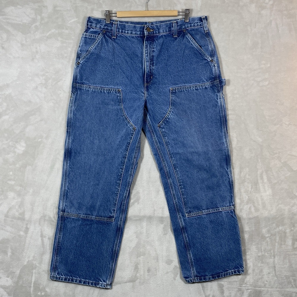 Vintage Carhartt Double Knee Pants Mens 38x30 B73 DST Dungaree Fit 2011 Jeans